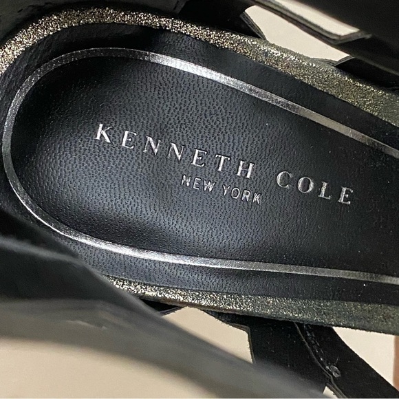 Kenneth Cole New York Leather Bayne Cage Heels in Pewter Silver - Picture 6 of 6